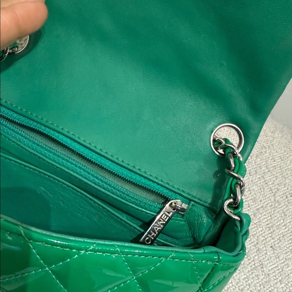 Chanel Green Quilted Mini Square Flap Bag - Picture 5 of 8